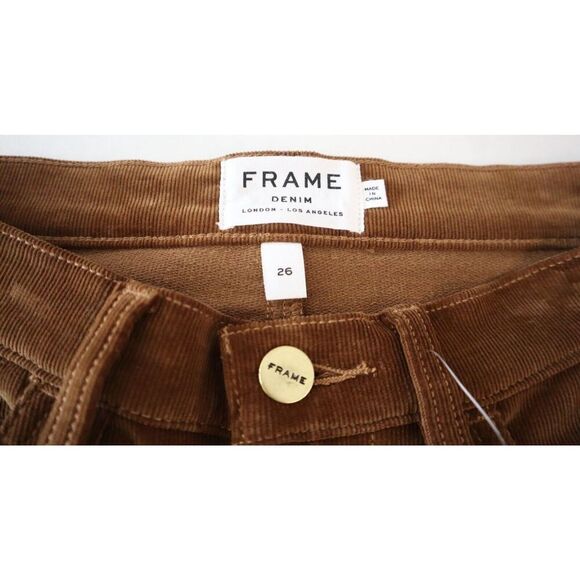 Frame Denim LMSK353 Women's Sz 26 Warm Tan/Brown Corduroy Le Mini Skirt - Picture 4 of 7